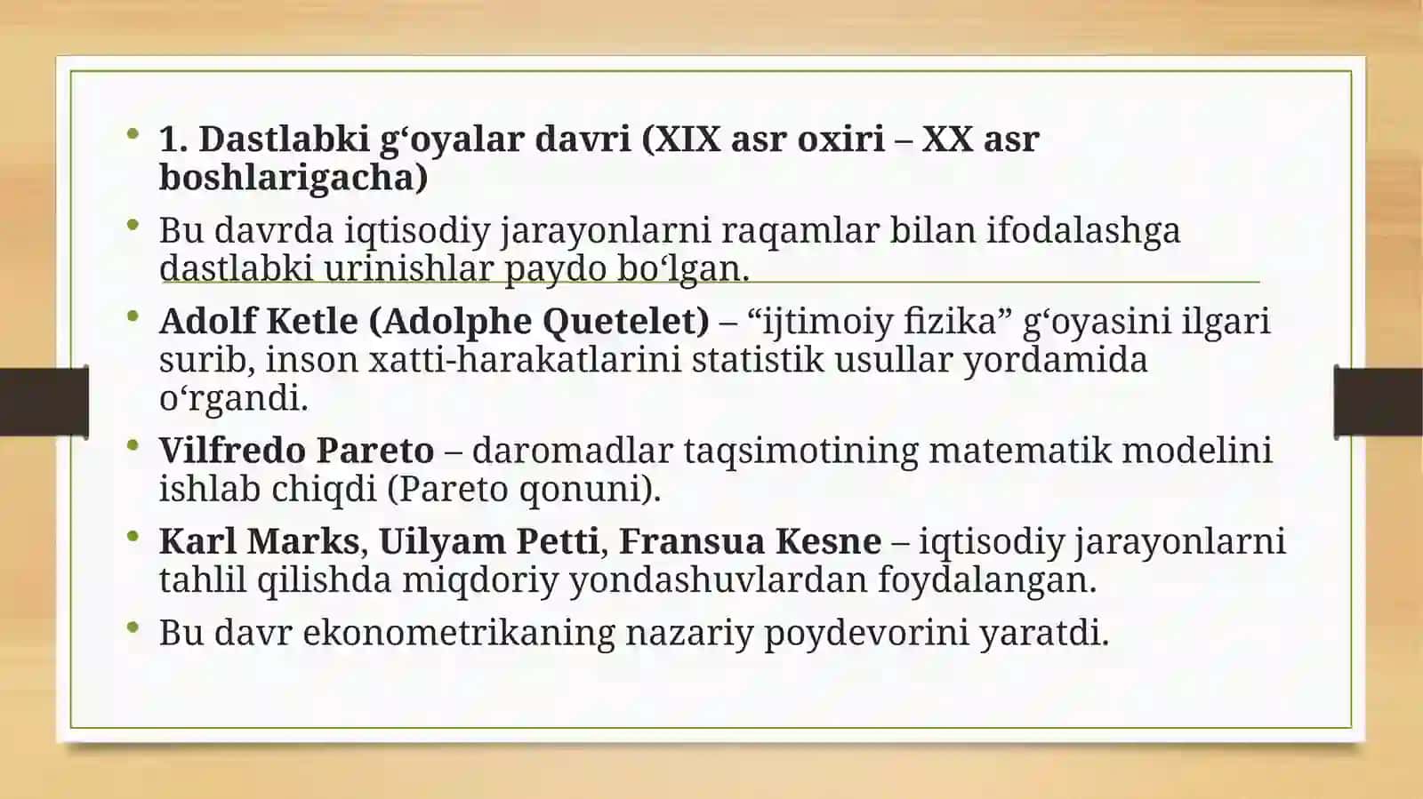 Ekonometrika tarixi taqdimot 4