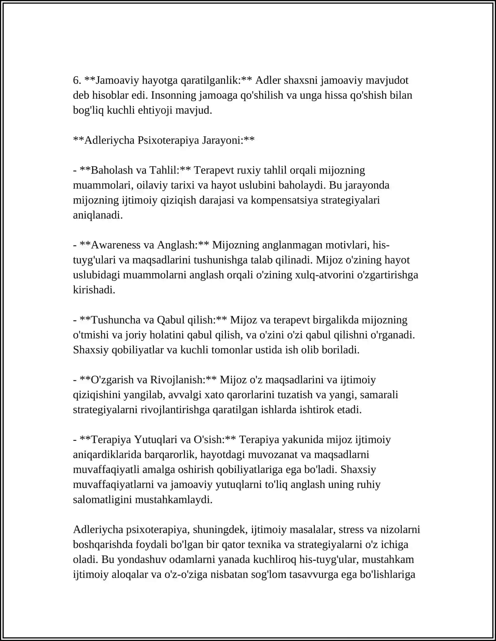 ADLERIAN KONSULTATSIYA 4