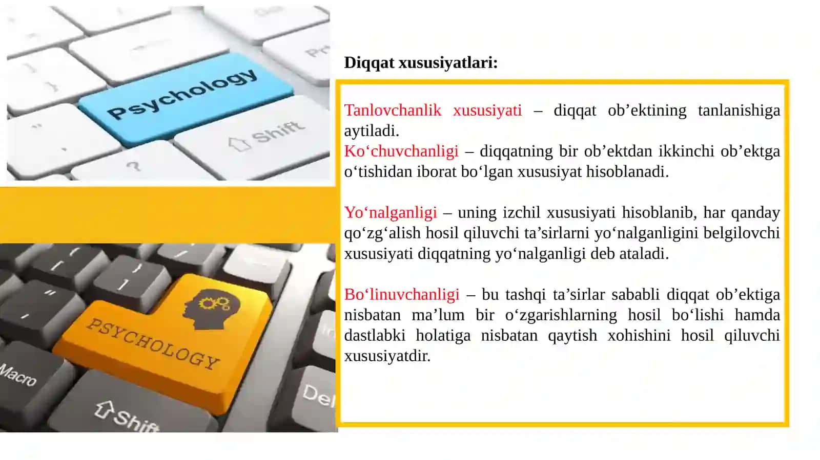 Diqqat va xotira 4