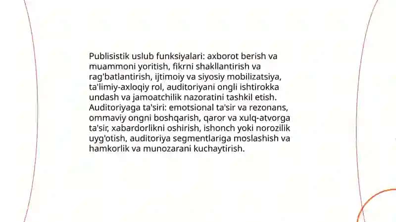 Publisistik uslub va uning meyorlari 4