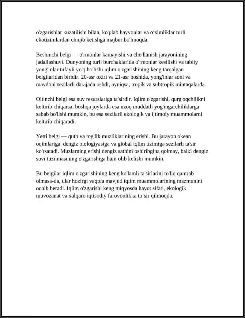 GLOBAL MUAMMOLARNING BELGILARI 4