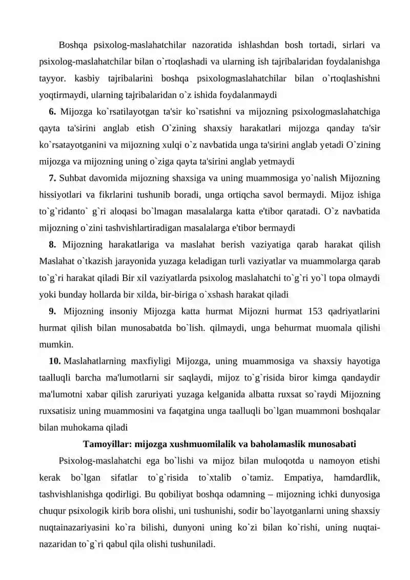 Psixologik maslahat tamoyillari 4
