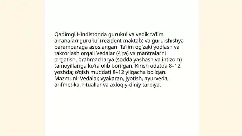Qadimgi svilizatsiyalari mamlakatlari ta’lim va tarbiya 4