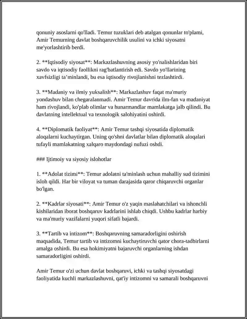 AMIR TEMUR BUYUK DAVLAT ARBOBI 4