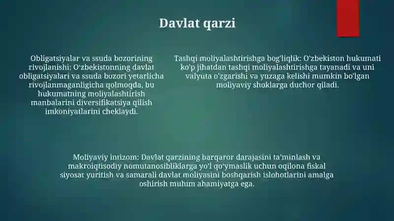 O’Zbekistonga Makroiqtisodiy Muammolar 4