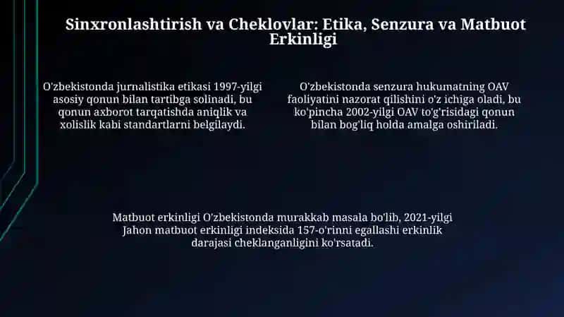 O'zbekistonda Ommaviy Axborot Vositalari 4
