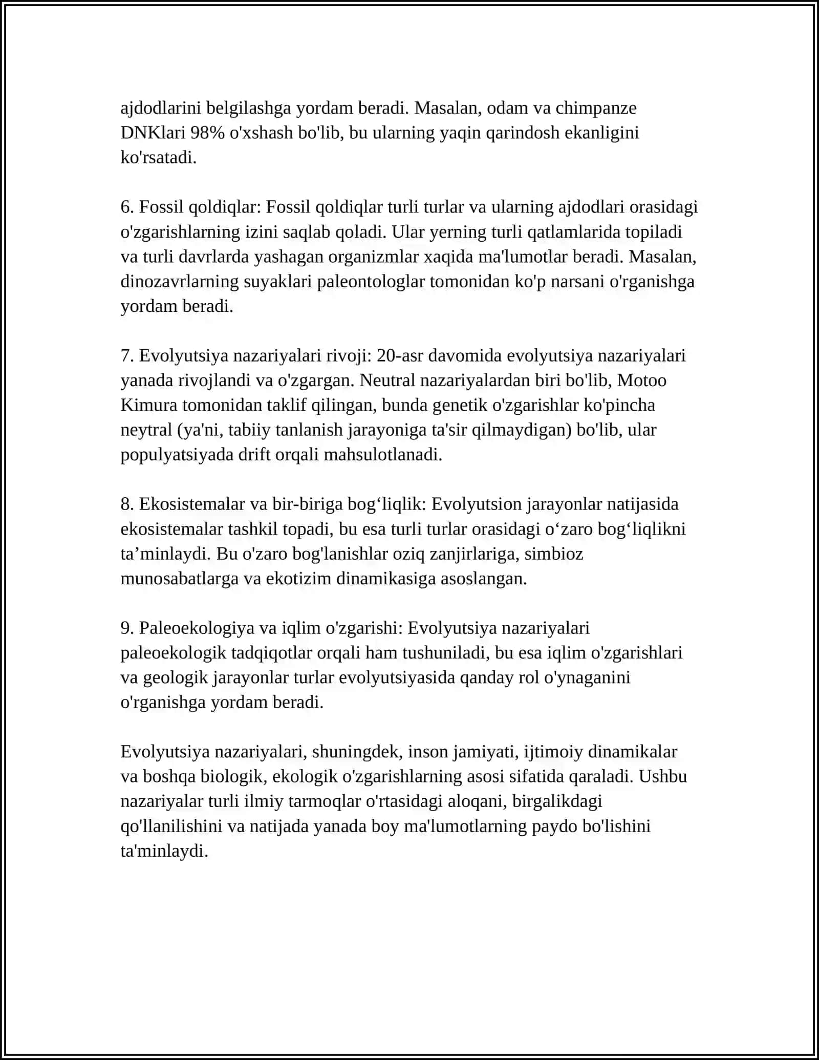 ORGANIK OLAM EVALUTSIYASI 4