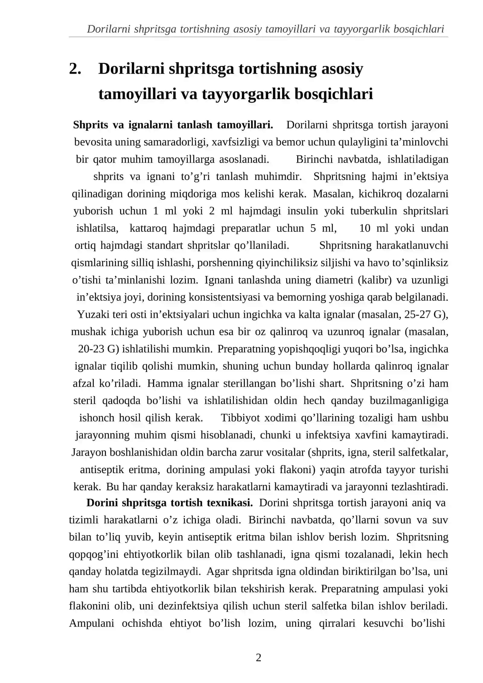 Dorilarni shpritsga tortish texnikasi 4