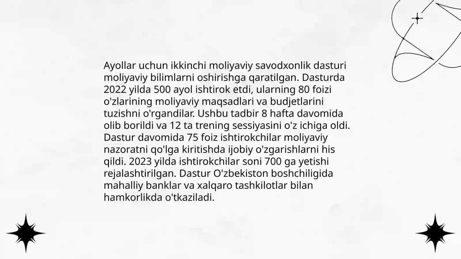 Ayollar uchun birinchi qadam 4