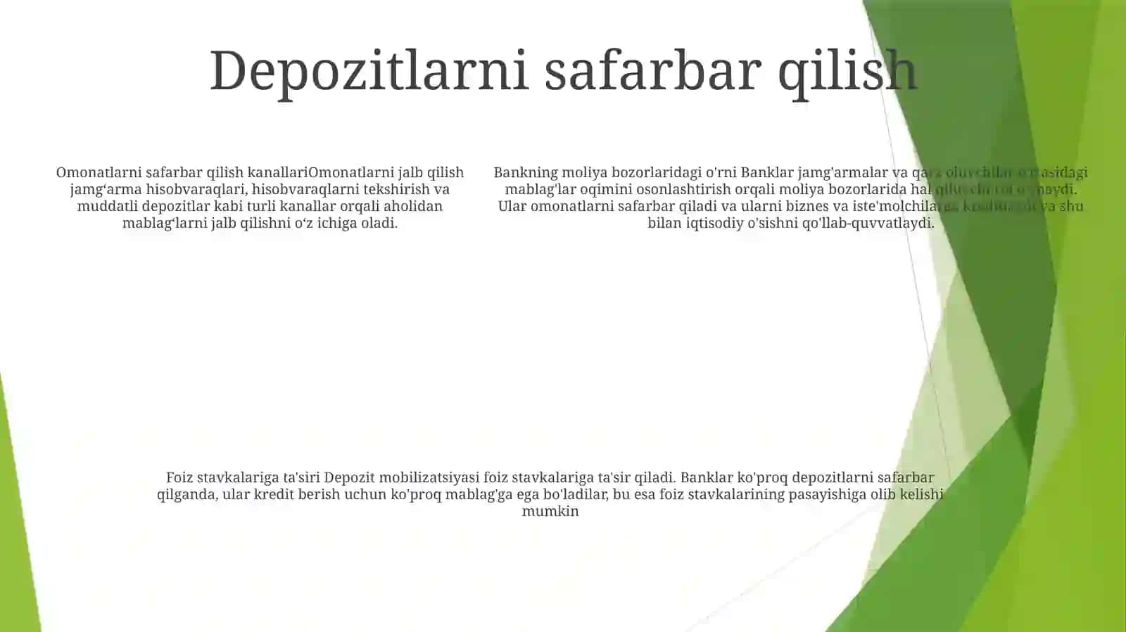 Banklarning Moliya Bozoridagi Faoliyati 4
