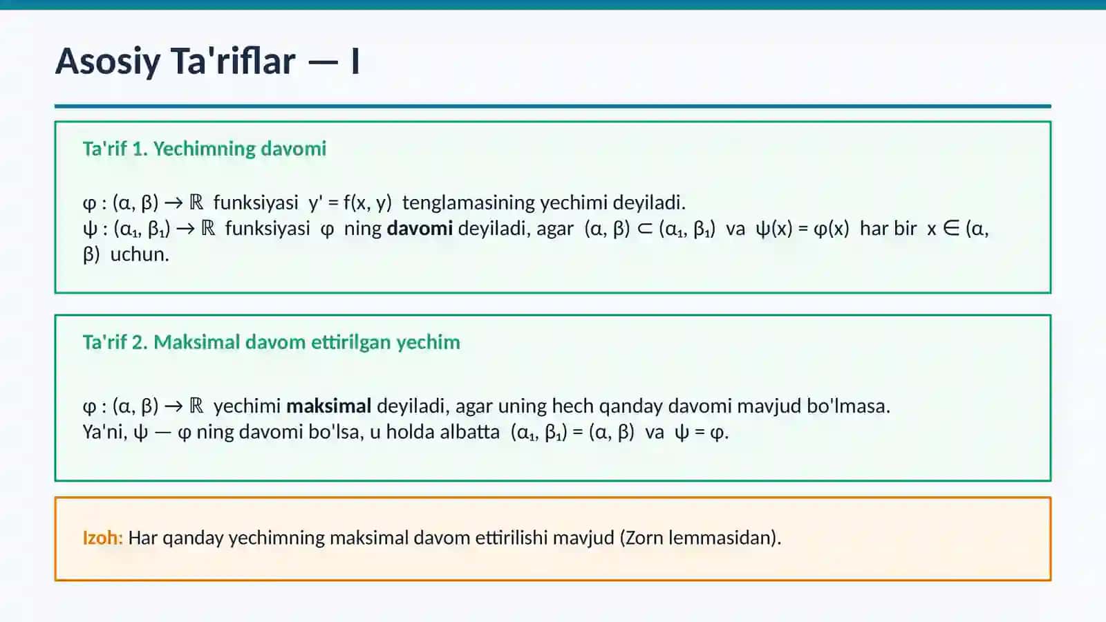 DIFFERENSIAL TENGLAMALAR KURSI 4