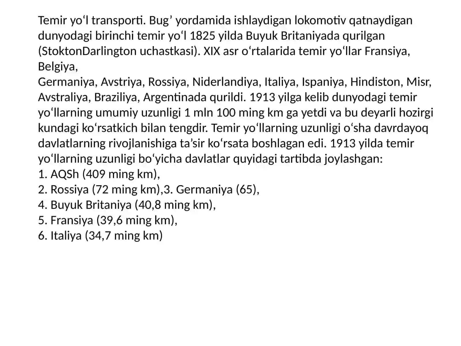 Temir yo‘l transporti rivojlanishining zamonaviy muammolari 4