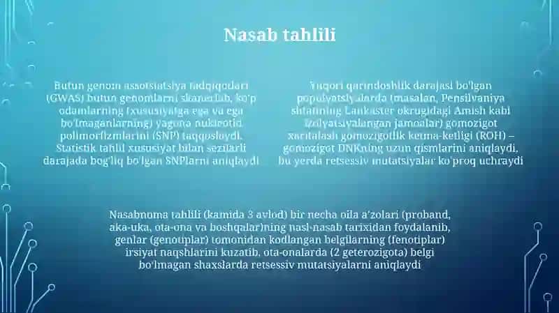 Restsissiv mutatsiyalarni aniqlash metodlari 4