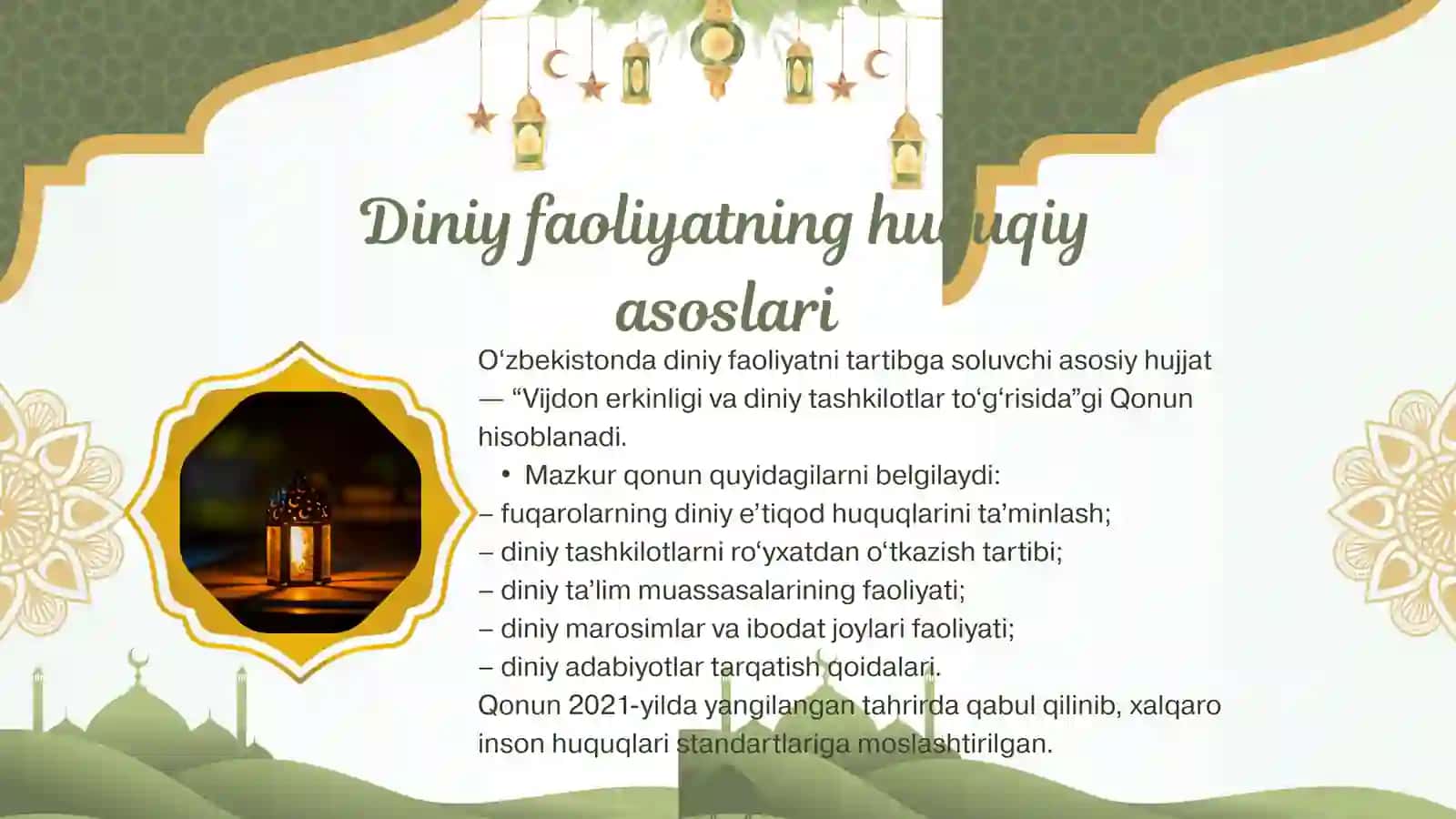 O‘ZBEKISTONDA DIN VA DINIY TASHKILOTLARGA MUNOSABAT 4