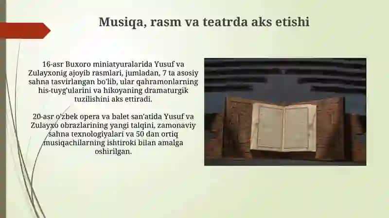 Yusuf va Zulayho dostoni 4