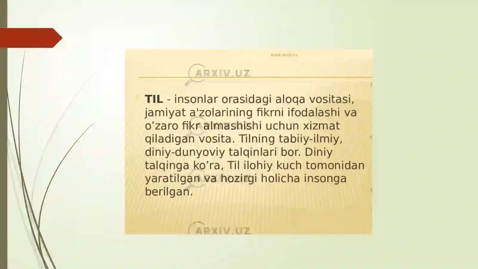 TIL - INSONIYATNING MUHIMALOQA ARALASHUVI VOSITASI 4