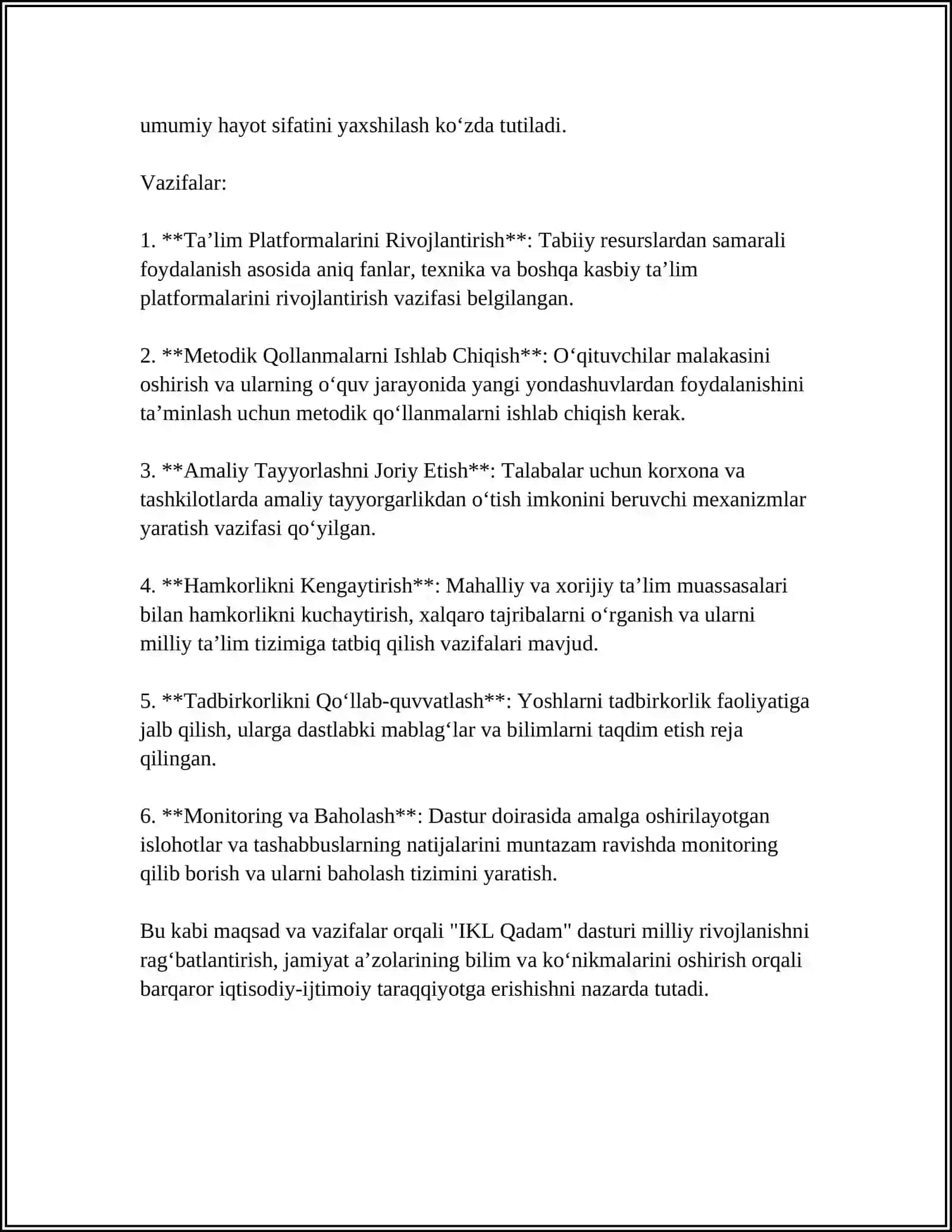 "IKL Qadam" dasturi 4