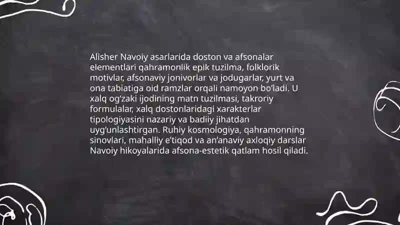 Alisher Navoiy ijodida folklor namunalari 4