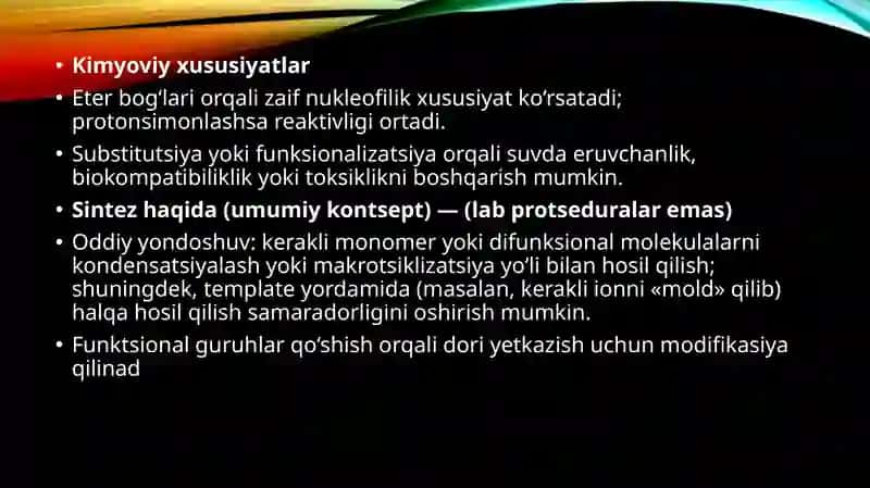 Kraun efirlari – dori vositalari sifatida 4