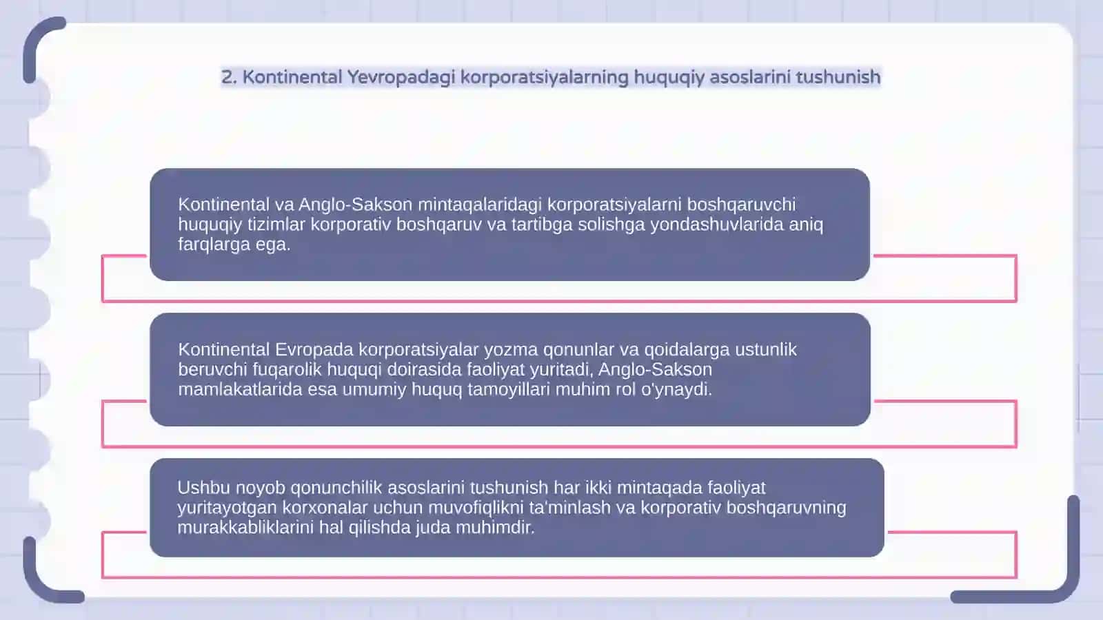Kontinental va anglo-sakson huquqiy tizimida korporatsiyalar 4