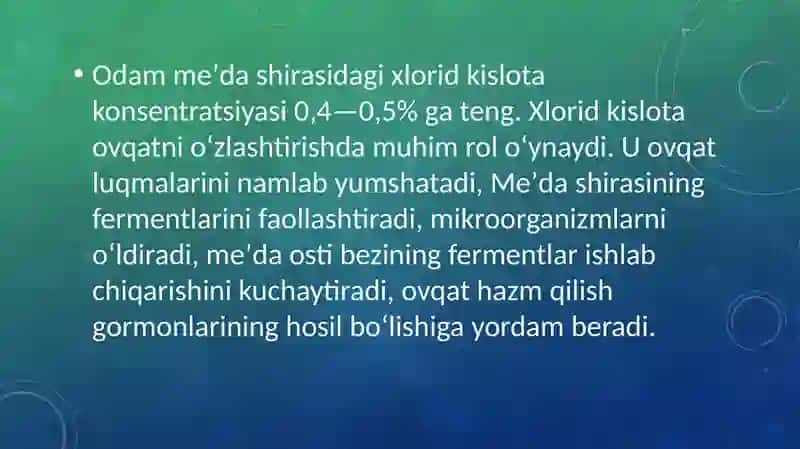 Oshqozon shirasi interperatatsiyasi 4