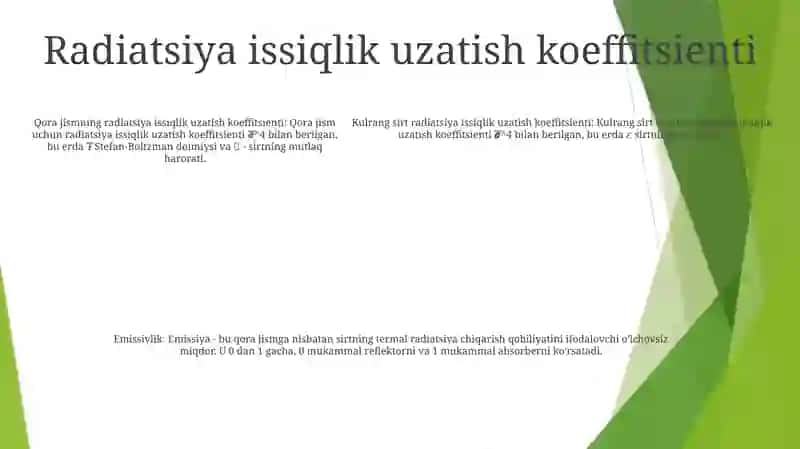 Issiqlik Uzatish Koeffitsiyenti 4