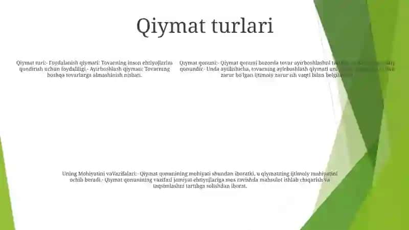 Qiymat Qonuni, Uning Mohiyatini Va Vazifalari 4