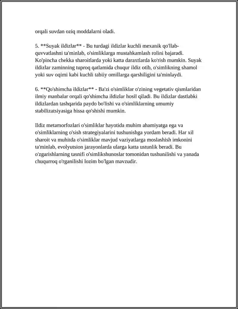ILDIZ, POYA, BARG METAMARFOZI 4
