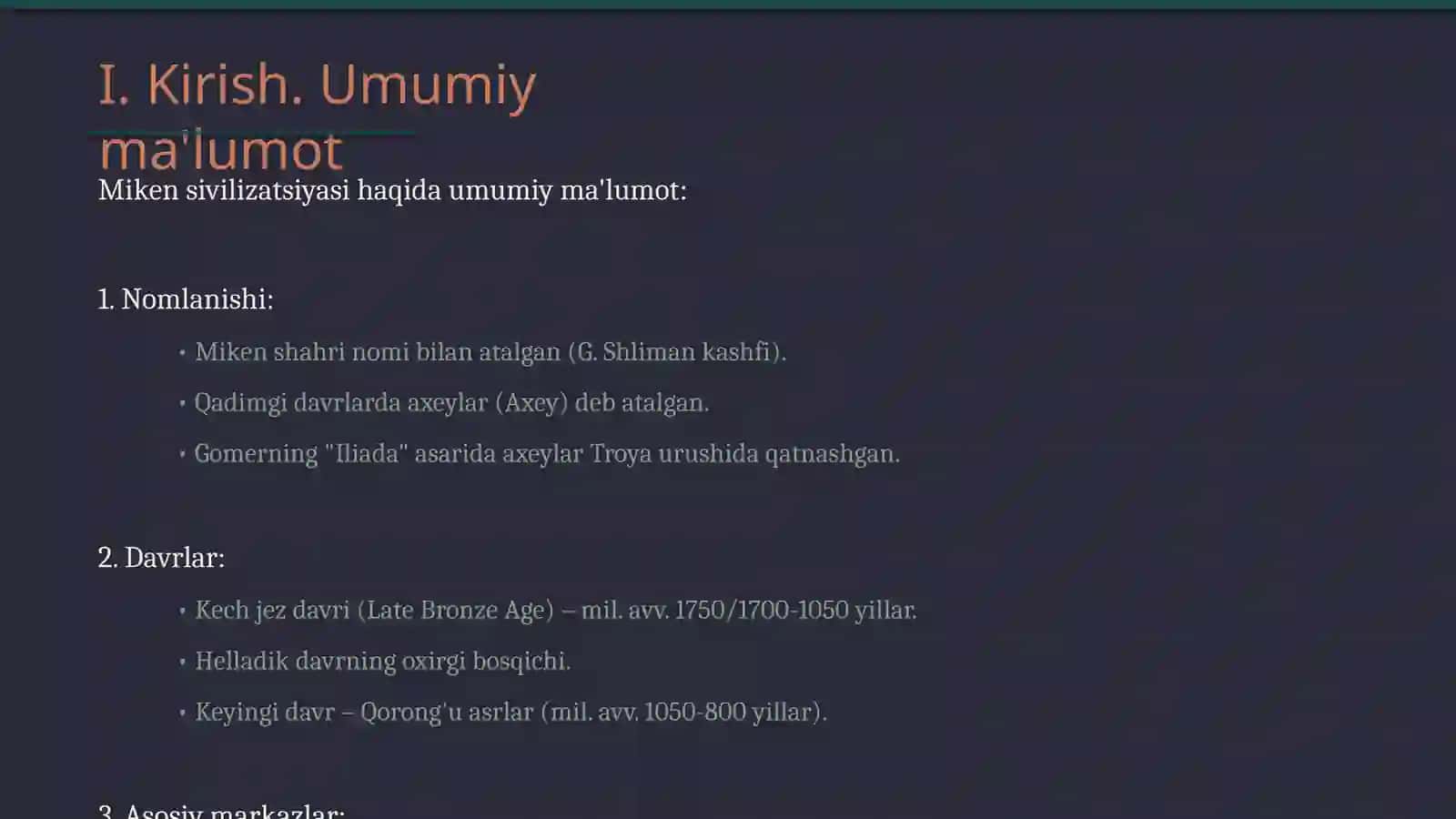 Miloddan avvalgi II Mingyillikda Yunoniston. Miken sivilizatsiyasi 4