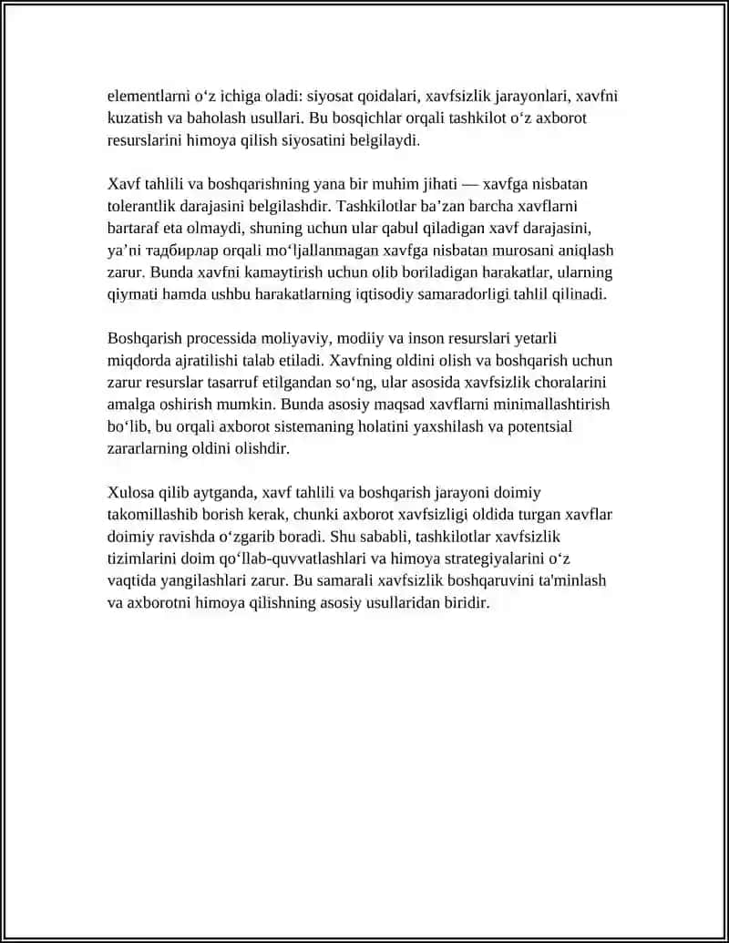AXBOROT XAVFSIZLIGINI TAMINLASH USULLARI 4