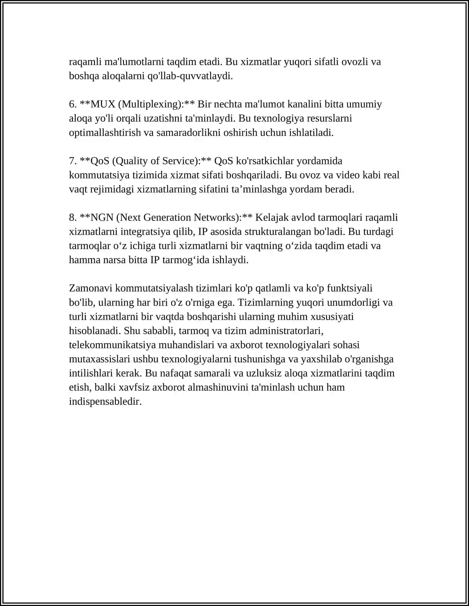 ZAMONAVIY KOMMUTATSIYALASH VOSITALARI 4