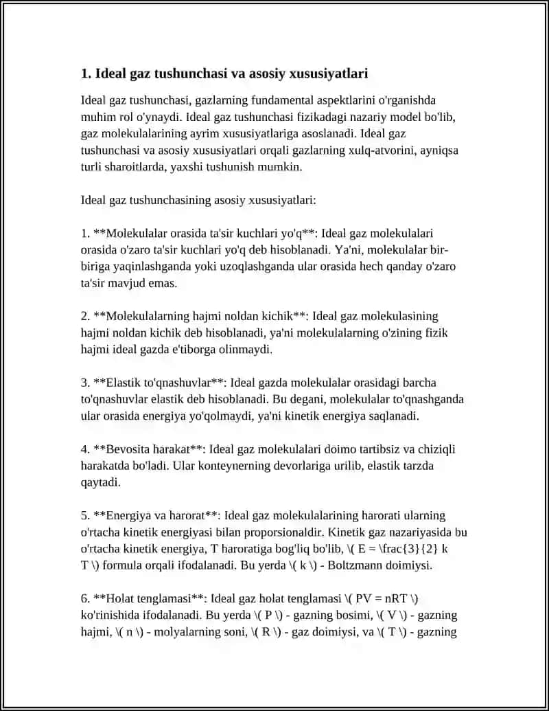 Ideal Gazning Holat Tenglamasi 4