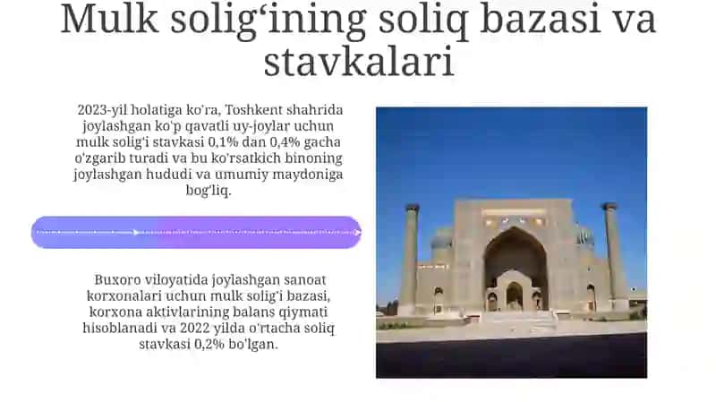 Oʻzbekistanning mulk solig'ining iqtisodiy mohiyati 4