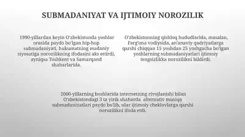 Submadaniyat tushunchasi va uning ko'rinishlari 4
