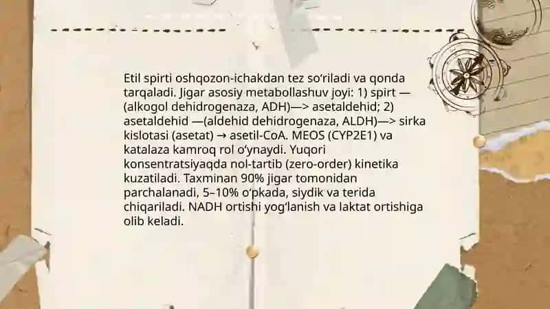 Etil spirti.Alkogolizm va uning asorotlari 4