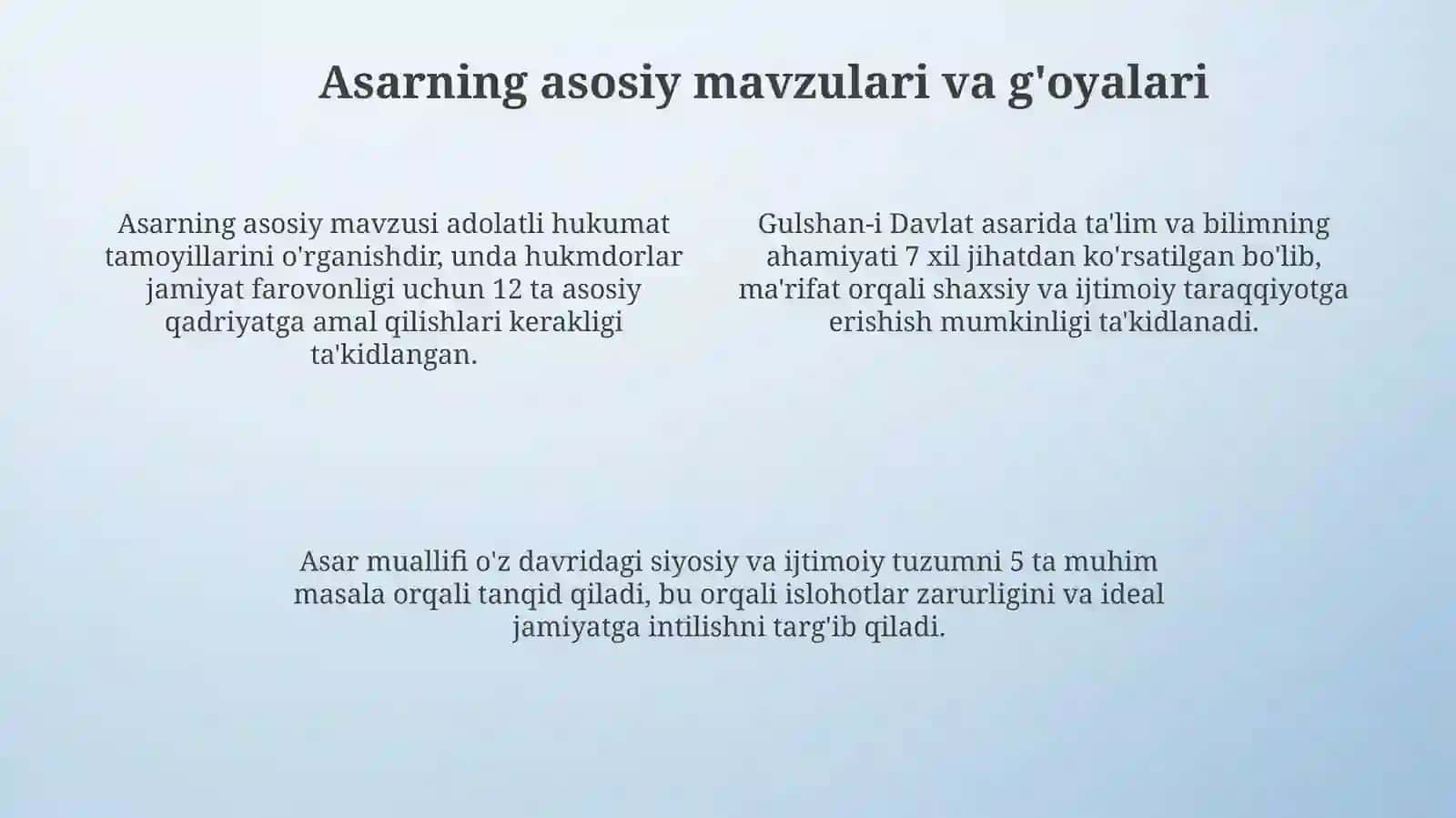 "Gulshani davlat"asari 4