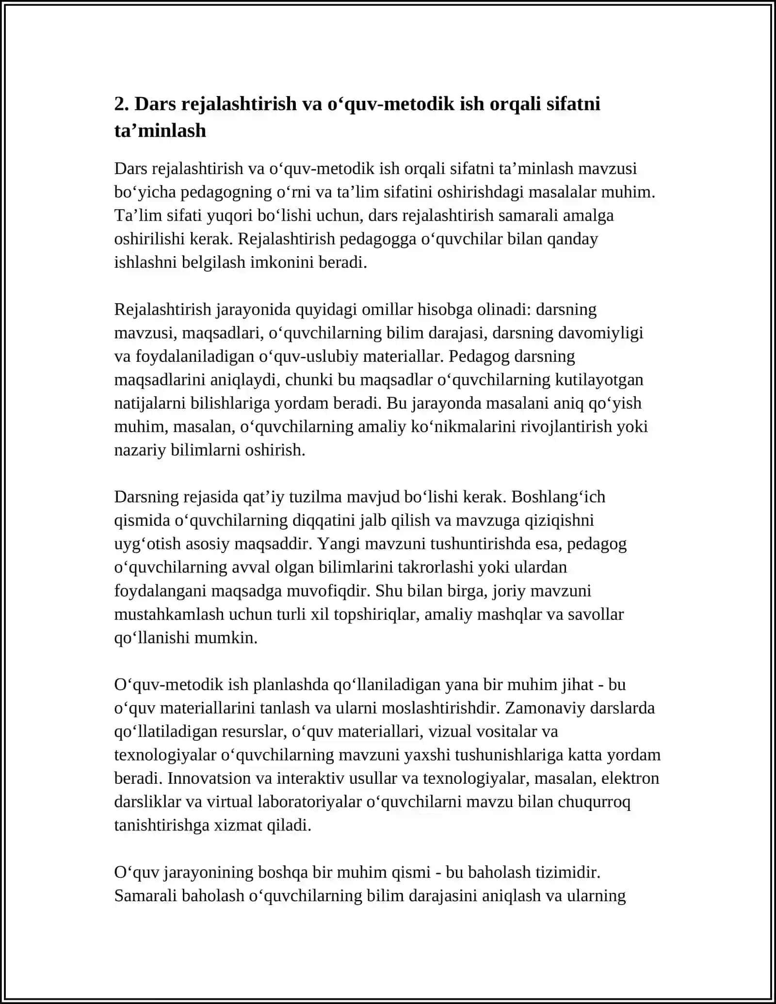 TAʼLIM SIFATINI OSHIRISHDA PEDAGOGNING OʻRNI 4