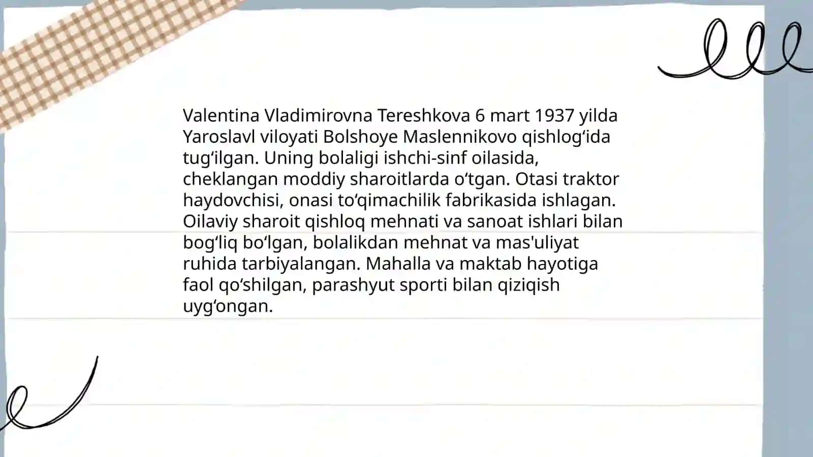 B B tereshkovaga taqdimot kerak 4