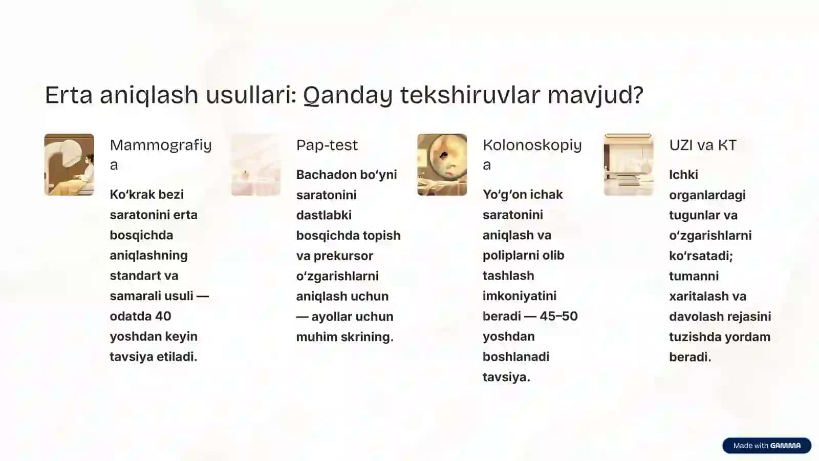 Onkologik kasalliklarni erta aniqlashning ahamiyati 4