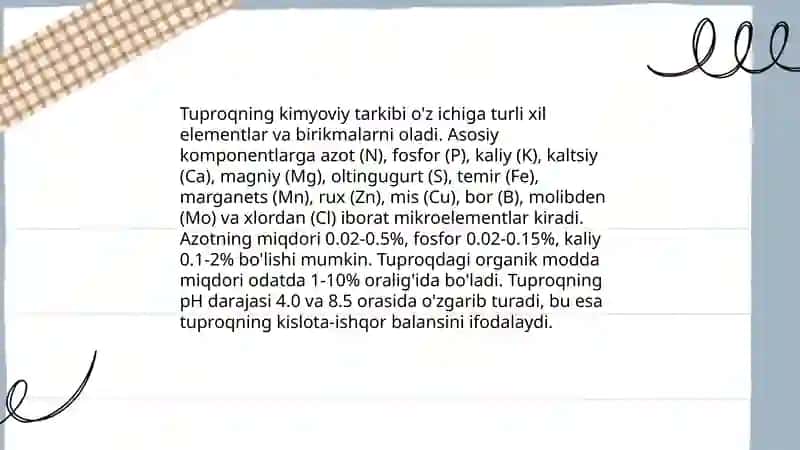 Tuproq va uning tabiiy xususiyatlari 4