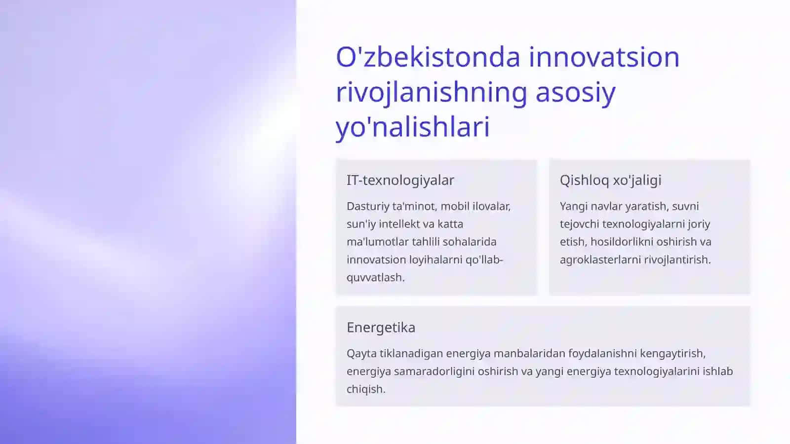 Innovatsion infrastrukturasi: Rivojlanish asosi 4