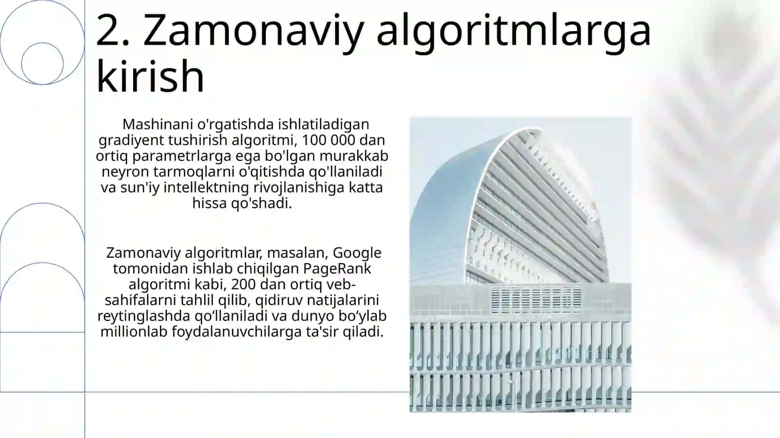Zamonaviy algoritm va matematik misollar 4