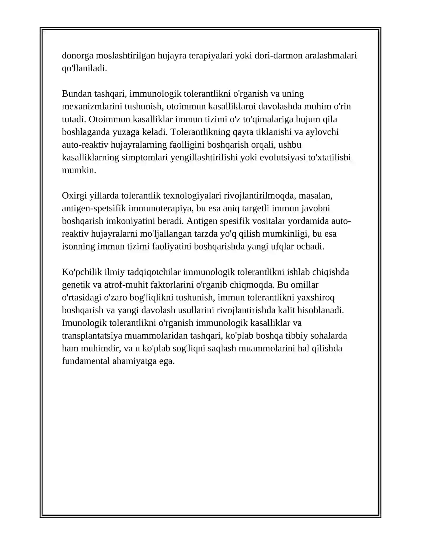 IMMUNOLOGIK TOLERANTLIK 4