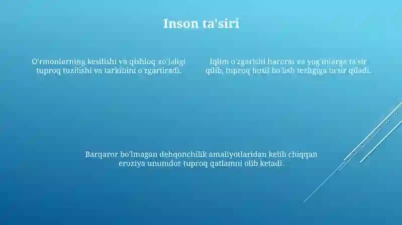 Tuproq hosil bo'lish jarayoni 4