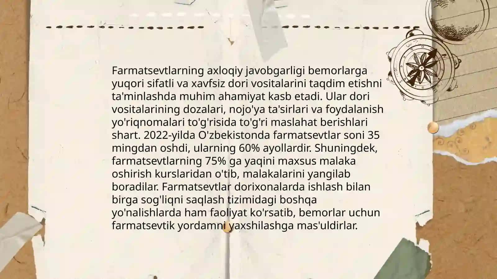 Dorixona faoliyatida farmasevtning etik vazifalari 4