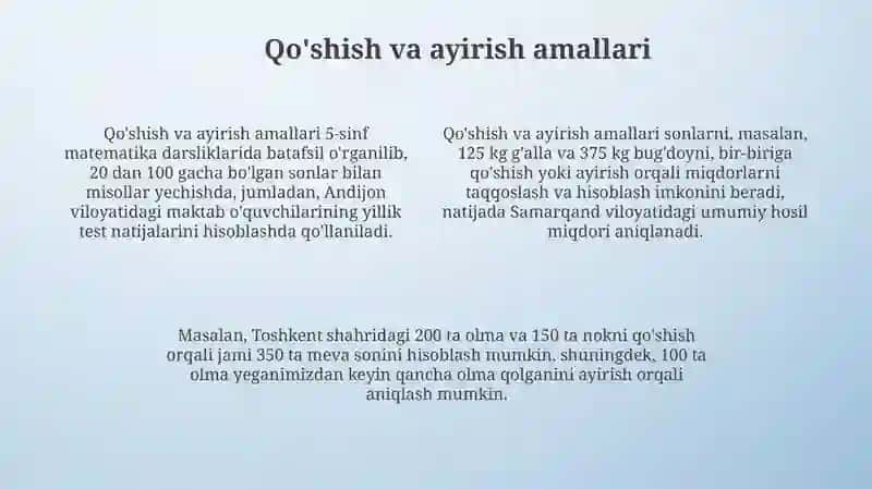 Miqdorlarni taqqoslash 4