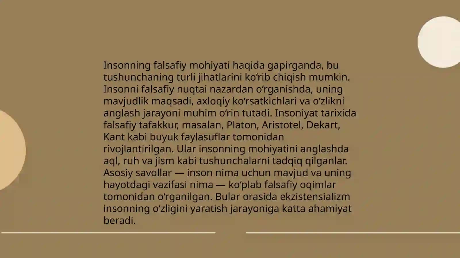 Jamiyat falsafasi: Inson falsafasi (Falsafiy antropologiya) Qadriyatlar falsafasi (aksiologiya) 4