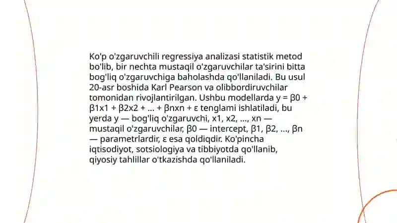 korrekliksiyon va regretsion taxlil 4