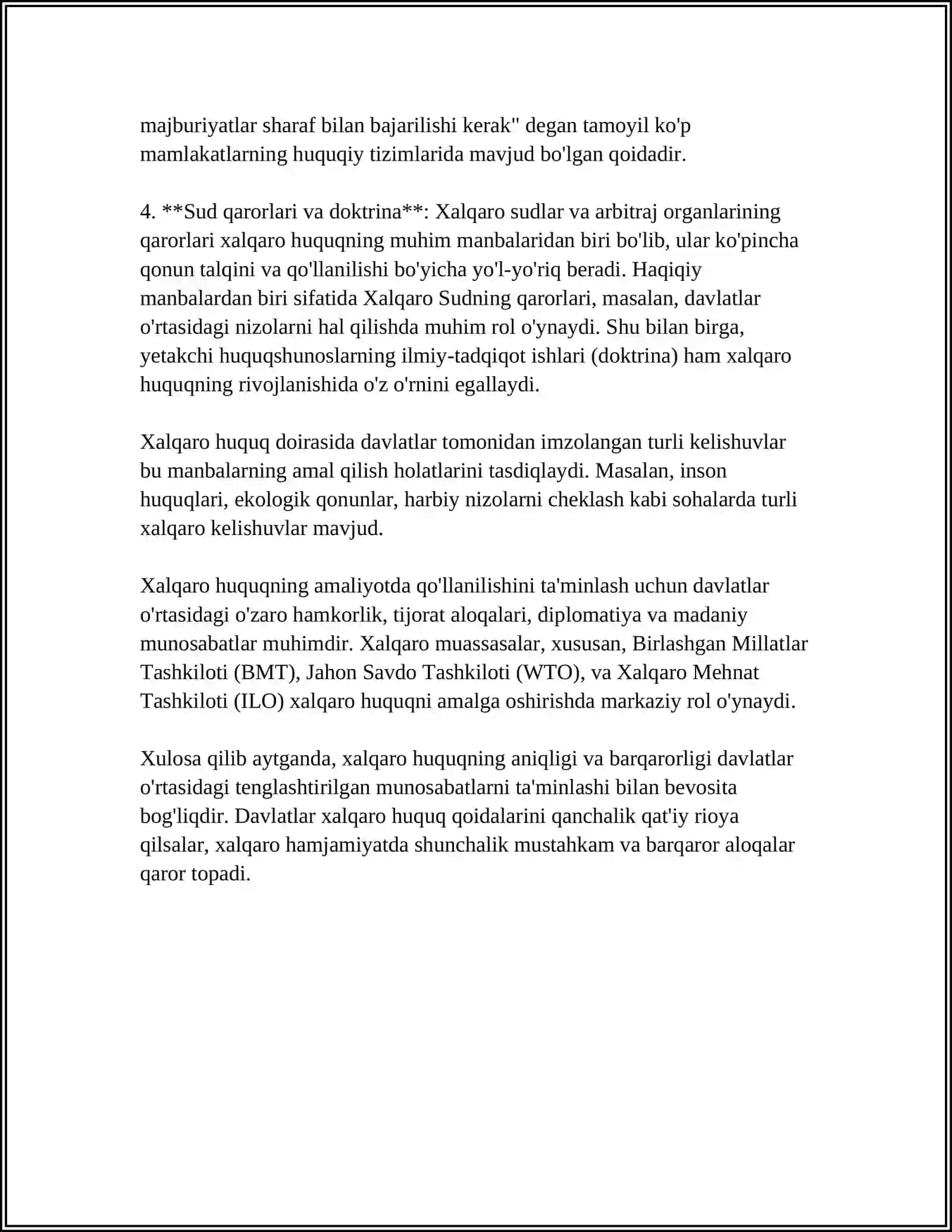 XALQARO BIRLIKLAR SISTEMASI 4