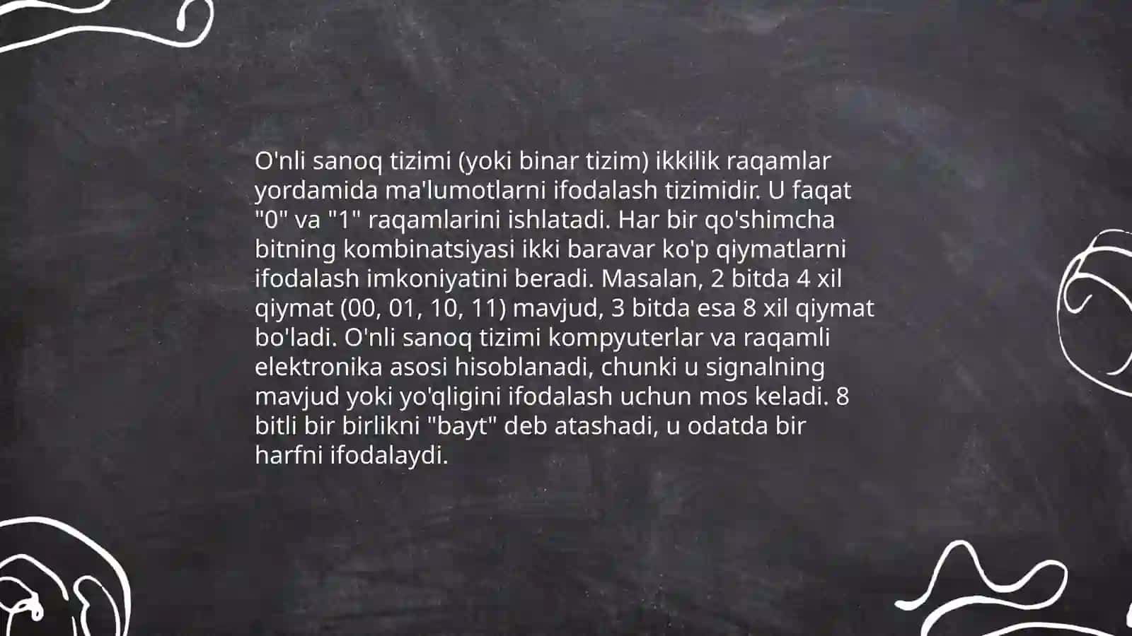 Sanoq sistemasi tushunchasi 4